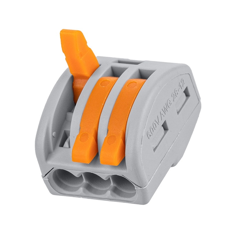 Клемма с рычажком 413 без пасты, 3 провода 0,1-2,5 мм2 (5 шт.)