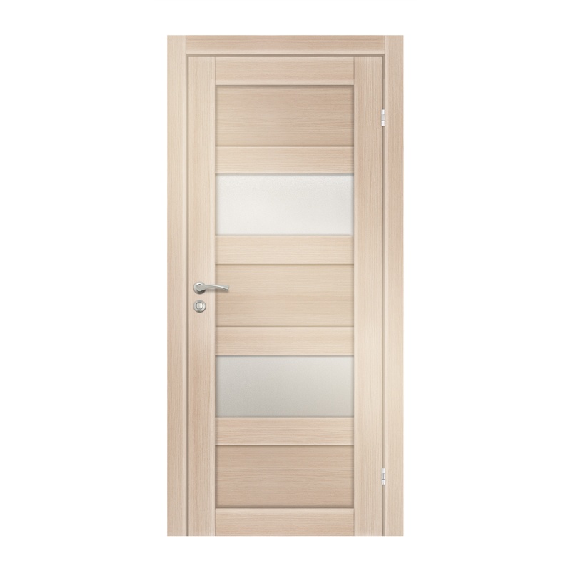 Полотно дверное Olovi Аризона 2, со стеклом, беленый дуб, с/п, с/ф (М9 820х2000 мм)