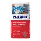 Клей Plitonit Mosaic White, для стеклянной мозаики (25 кг)