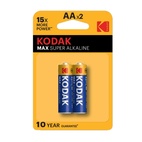 Батарейка алкалиновая Kodak, тип LR6/АА, 1,5В (уп. 2 шт.)
