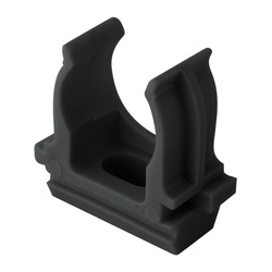 Держатель-клипса для труб d=25 мм, черный (50 шт.)