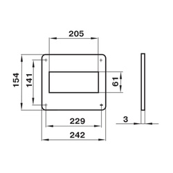 Пластина настенная Наш Вент 85 204х60 мм